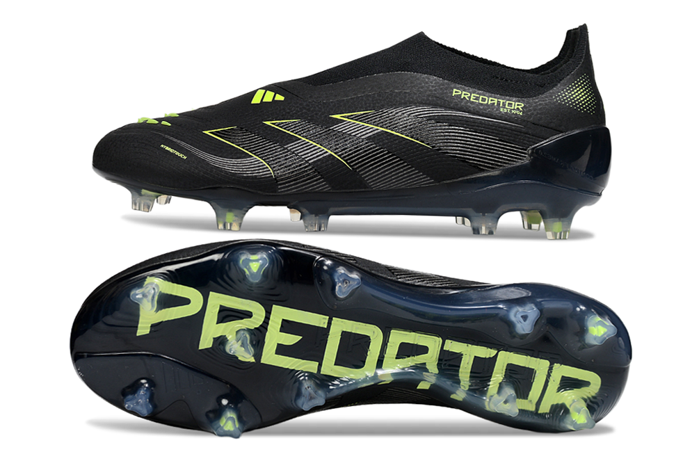Predator Elite LL FG - Professional Football Boots in Black/Green