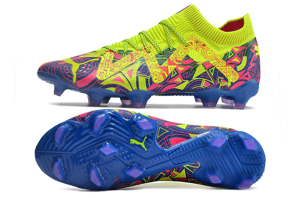 Future Ultimate Energy FG Ultra Blue/Yellow Alert Football Boots
