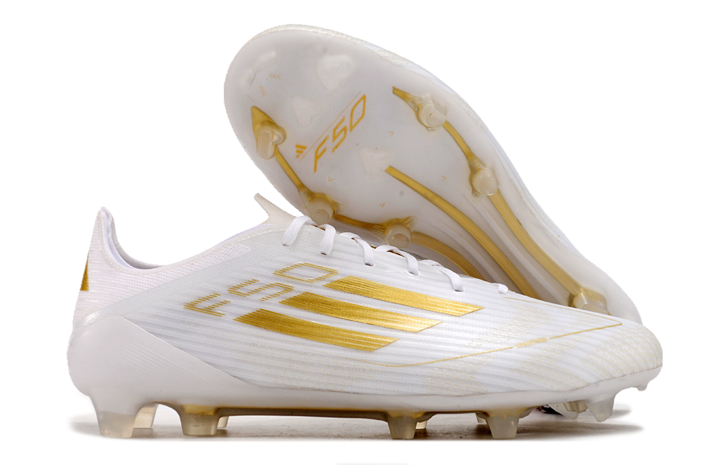 Adidas F50 Elite FG Laced - White & Gold Football Boots