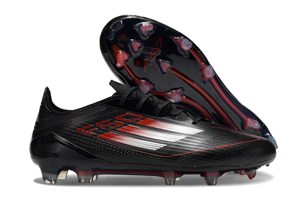 F50 Elite FG Laced - Professional Football Boots in Black/Red