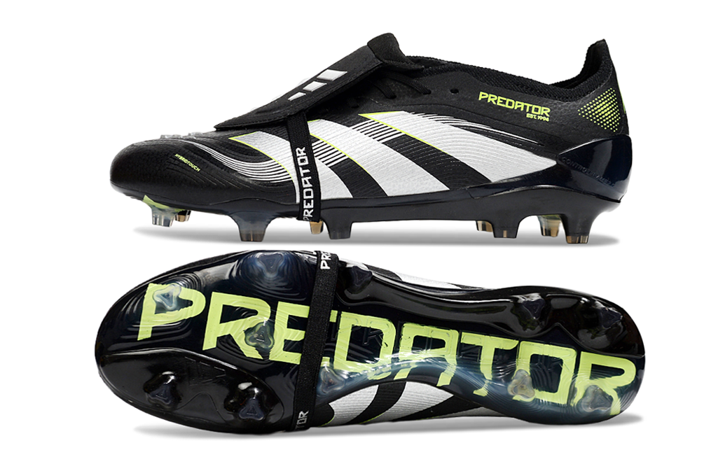 Predator Elite FT FG Football Boots - Black/Grey Performance Edition