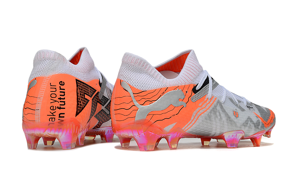 Future 7 Ultimate FG - Professional Football Boots - White/Orange