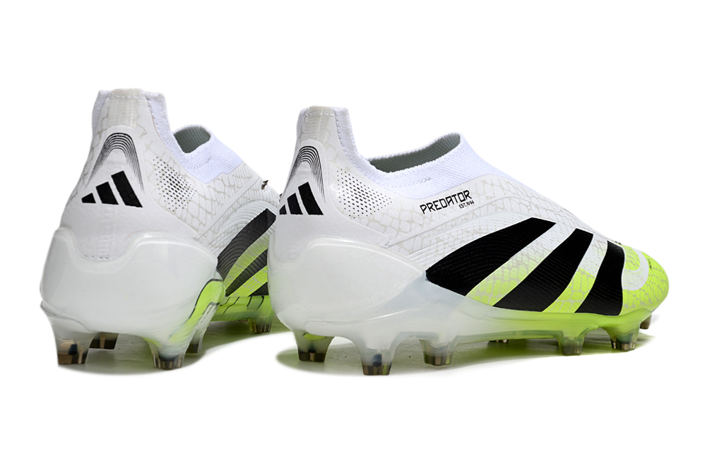 Predator Elite LL FG Football Boots - White/Green - Enhanced Grip & Control