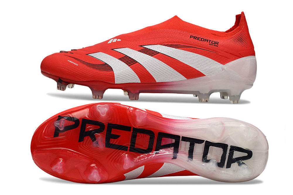 Predator Elite LL FG Red/White - Professional Football Boots for Superior Grip and Control