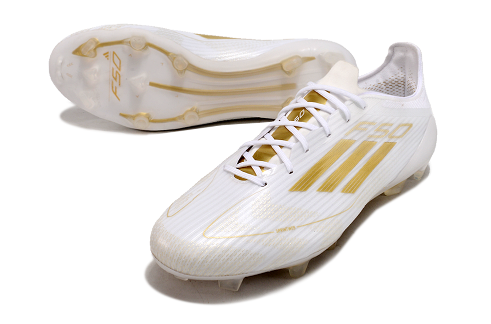 Adidas F50 Elite FG Laced - White & Gold Football Boots