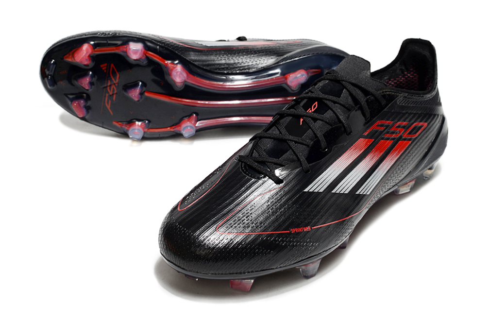 F50 Elite FG Laced - Professional Football Boots in Black/Red