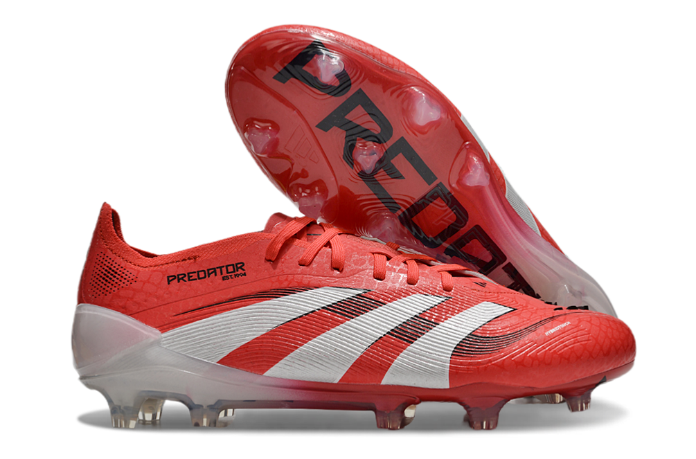 Predator Elite FG Laces Red - High-Performance Football Boots for Superior Grip and Control