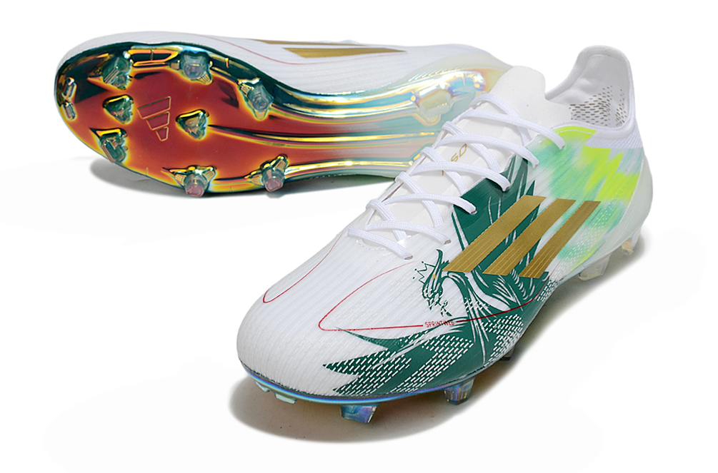F50 Elite FG Laced Green/White Football Boots