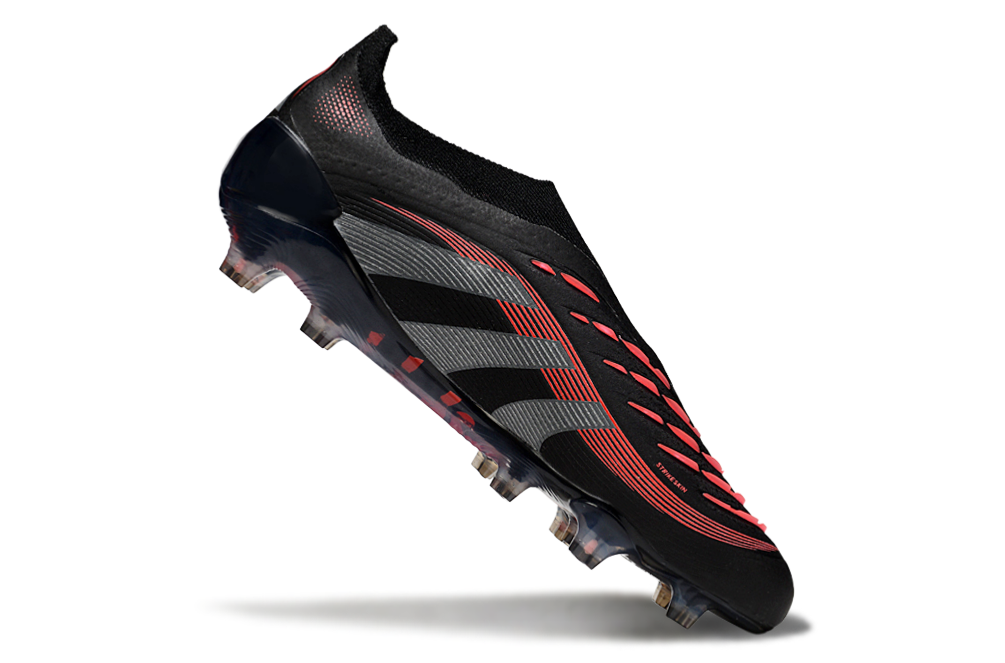 Predator Elite LL FG - Professional Football Boots in Black/Red