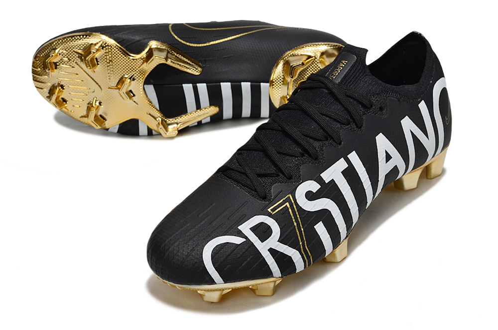 Nike Vapor 12 Elite FG CR7 - Black/Gold - Speed & Precision