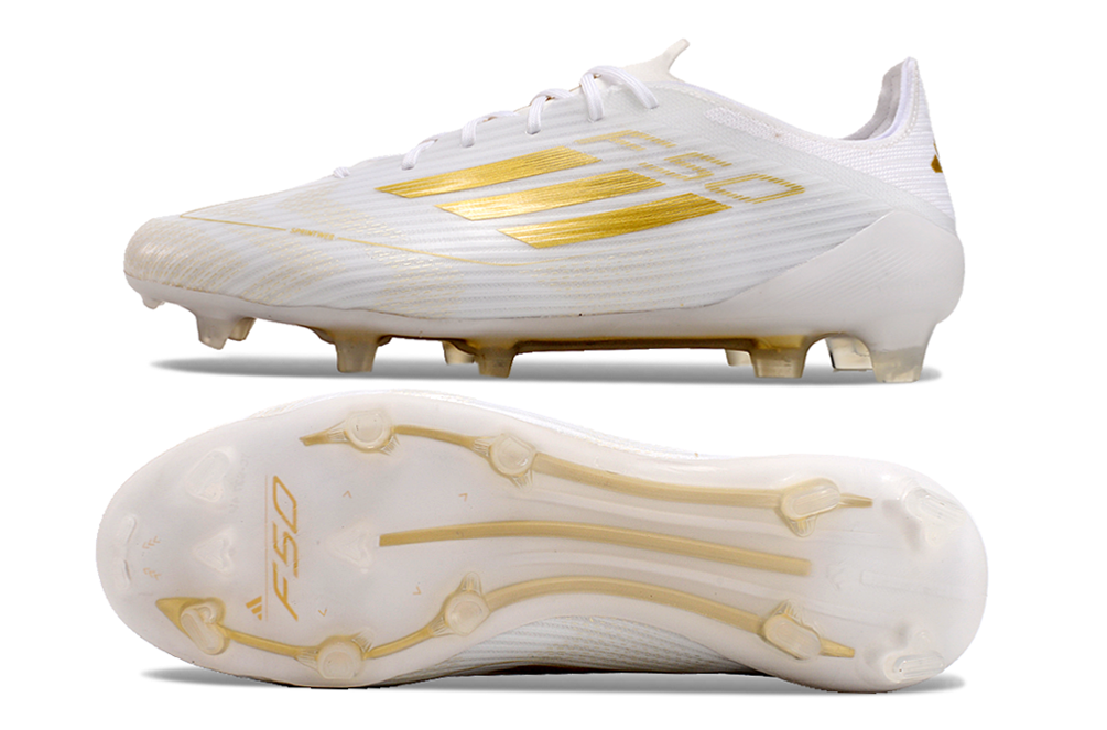 Adidas F50 Elite FG Laced - White & Gold Football Boots