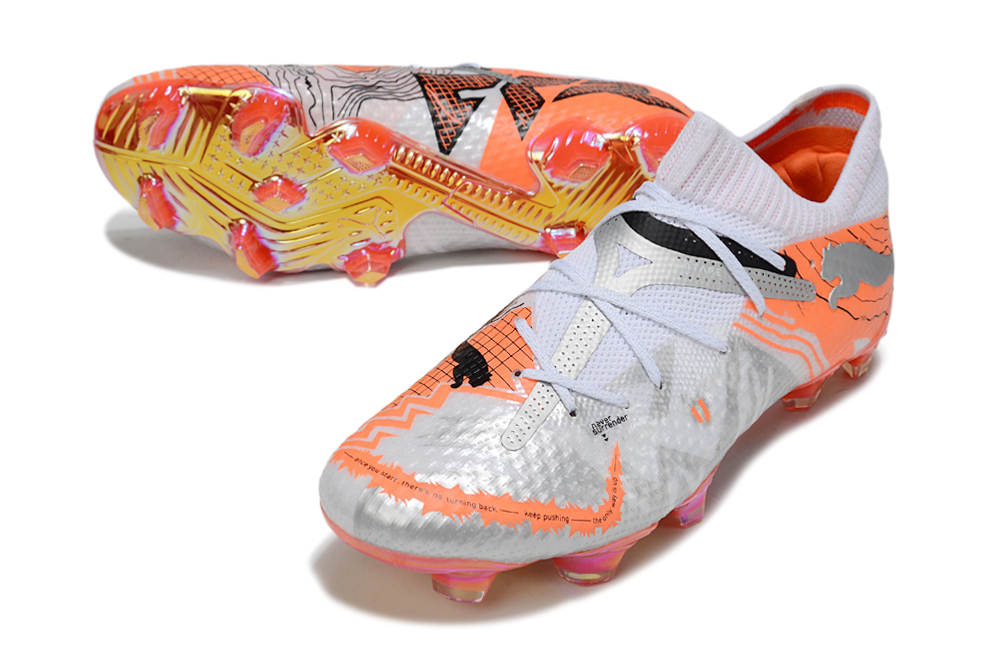 Future 7 Ultimate FG - Professional Football Boots - White/Orange
