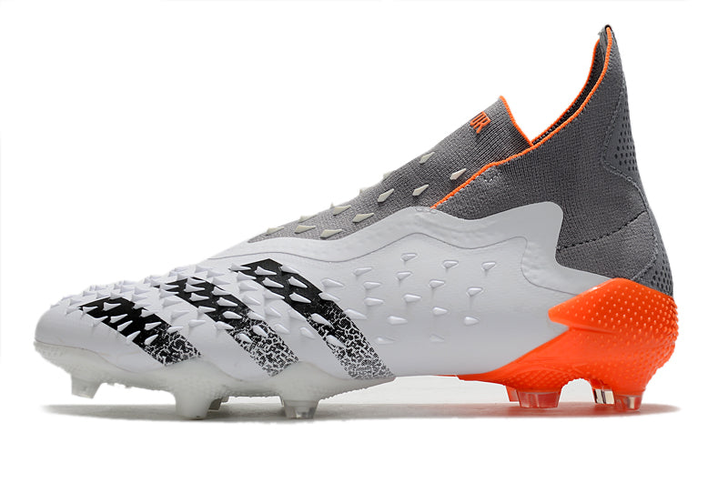 Adidas Predator Freak+ FG Football Boots - White/Red - Ultimate Grip & Control