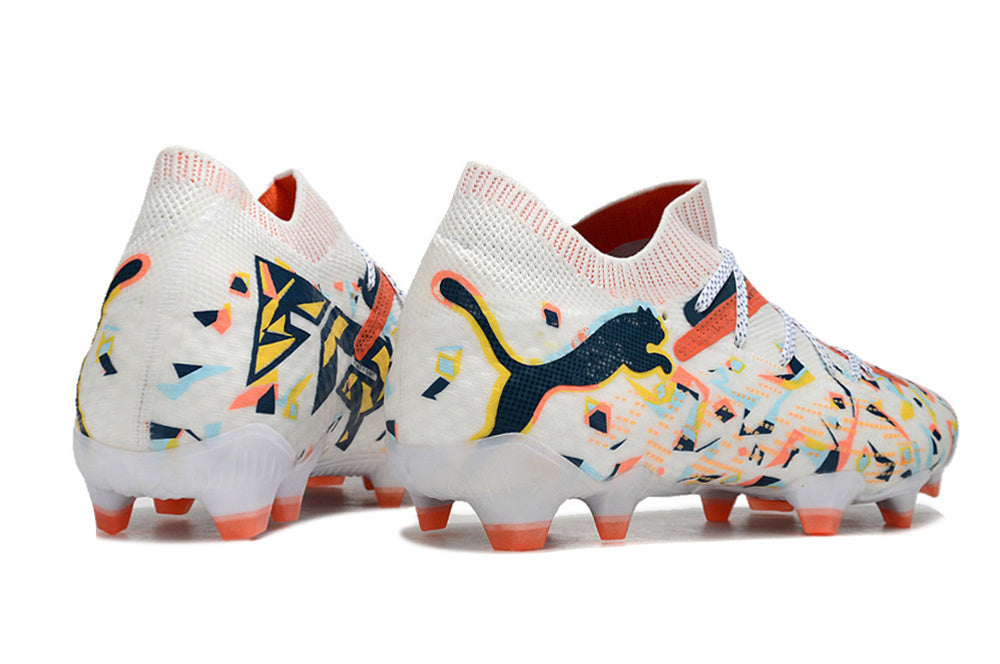 Ultra Ultimate FG White/Orange Football Boots - Professional Grade