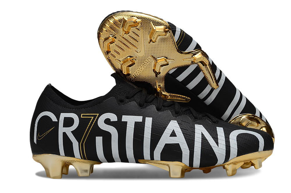 Nike Vapor 12 Elite FG CR7 - Black/Gold - Speed & Precision