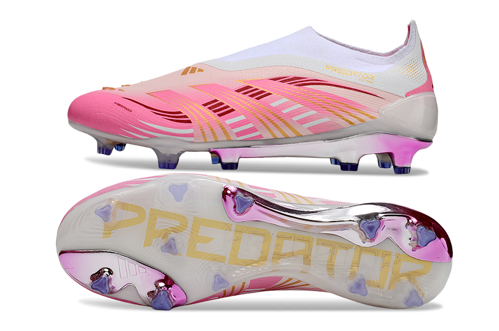Predator Elite Lacrosse Low Football Boots - Pink/White