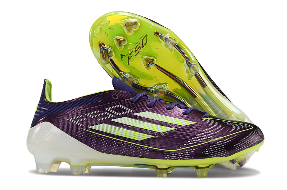 Adidas F50 Elite FG Soccer Cleats - Vibrant Purple/Green - Men's Size 8.5 US