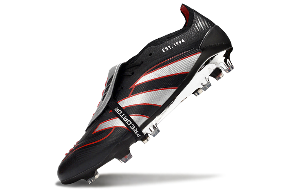 Predator Elite FT FG Football Boots - Black/Grey Performance Edition