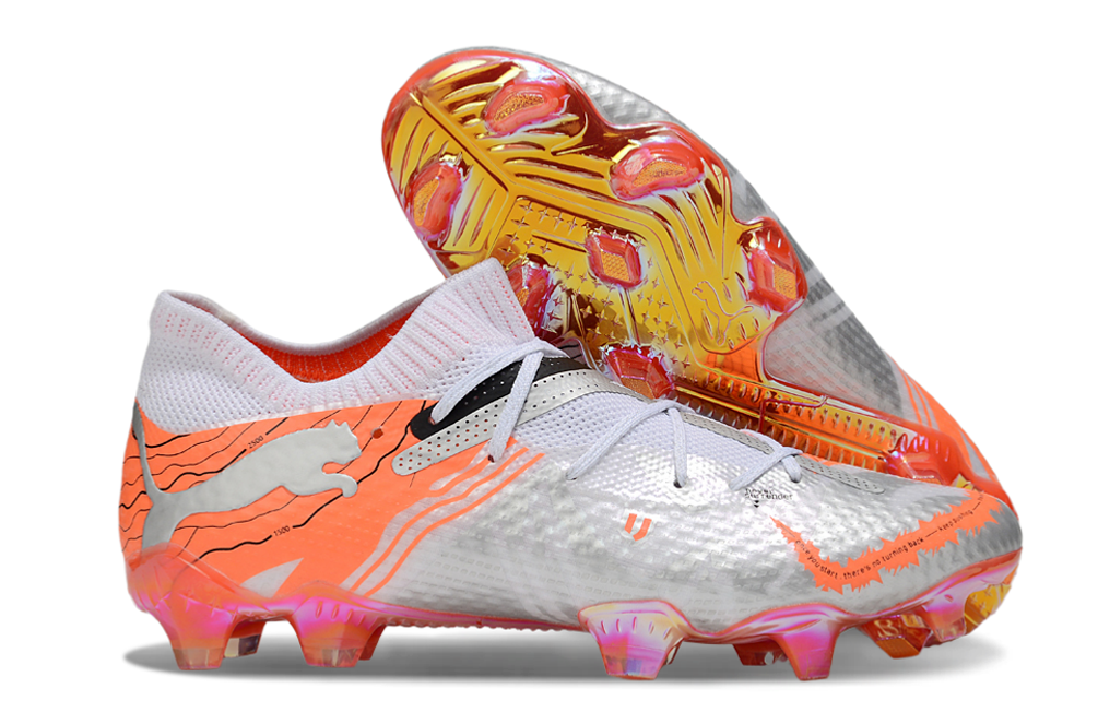 Future 7 Ultimate FG - Professional Football Boots - White/Orange