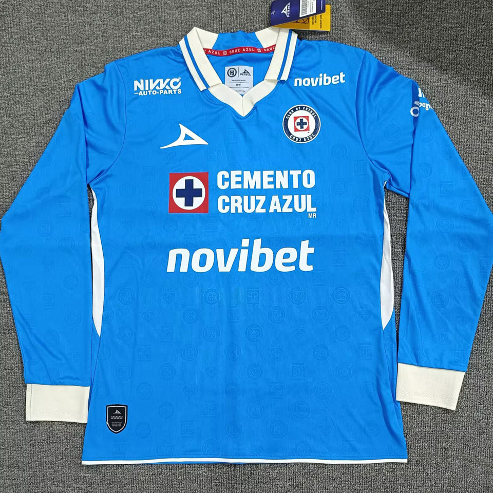 26/27 Cruz Azul Long Sleeve Home Kit Stadium Version
