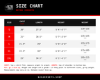 626 Jerseys size chart - Retro