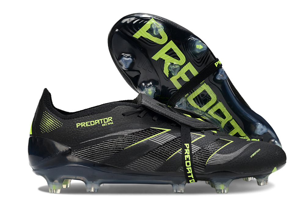 Predator Elite FT FG Football Boots - Black/Green