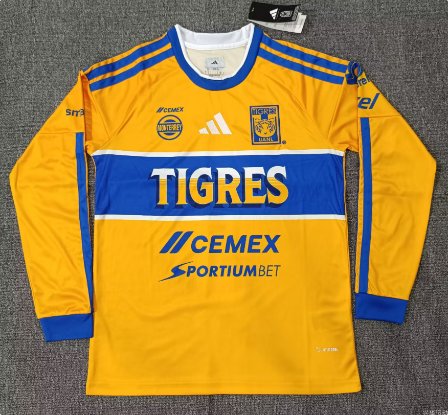 26/27 Tigres Long Sleeve Home Kit Stadium Version