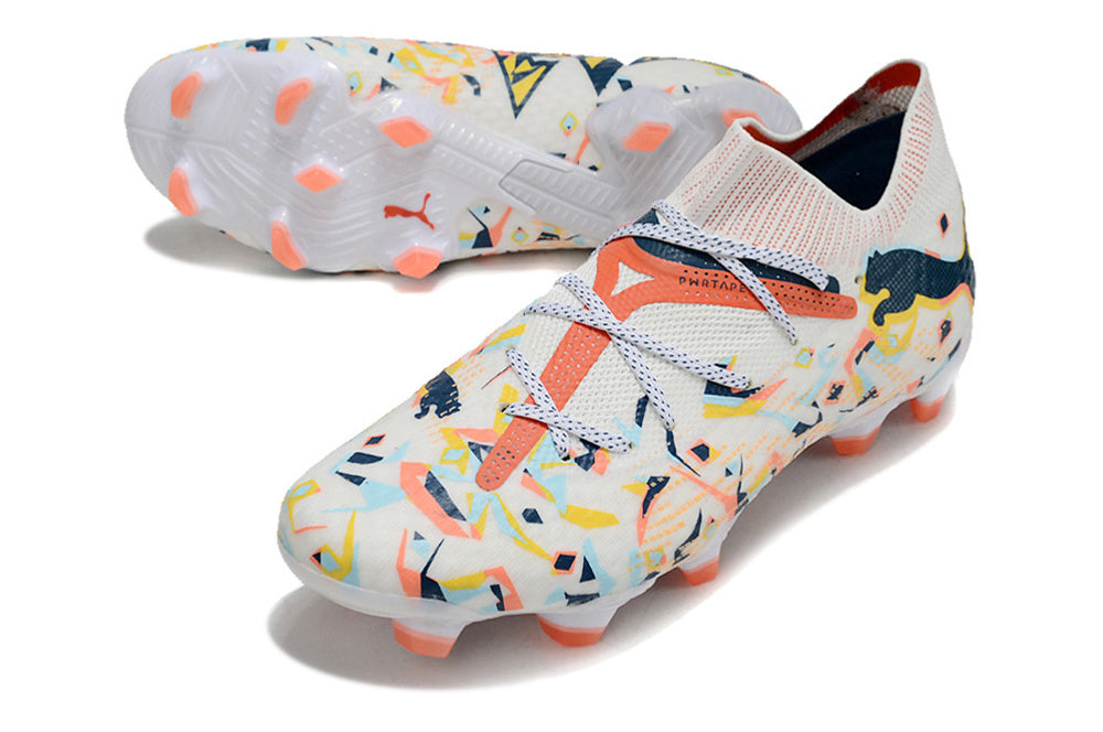 Ultra Ultimate FG White/Orange Football Boots - Professional Grade