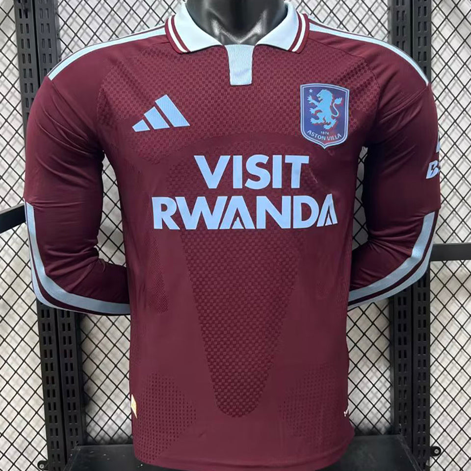 26/27 Aston Villa Long Sleeve Home Kit Player Version