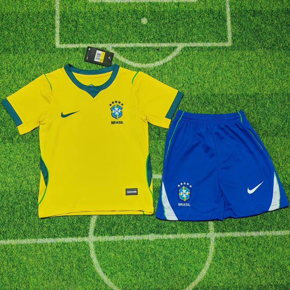 2026 Brazil Kids Home Kit Stadium Version