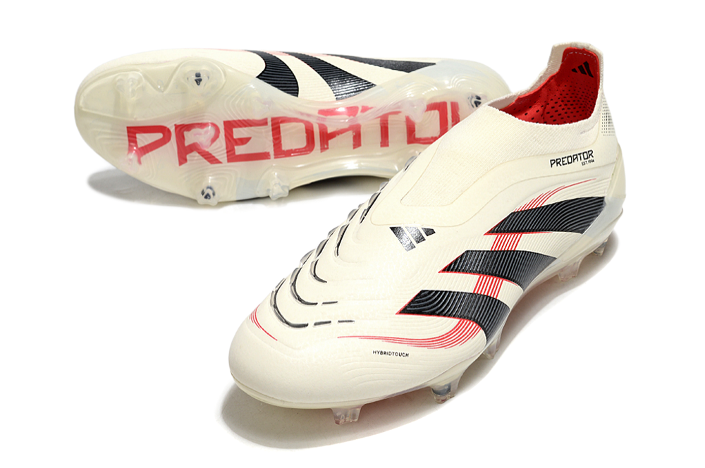 Predator Elite LL FG Football Boots - Beige/Red