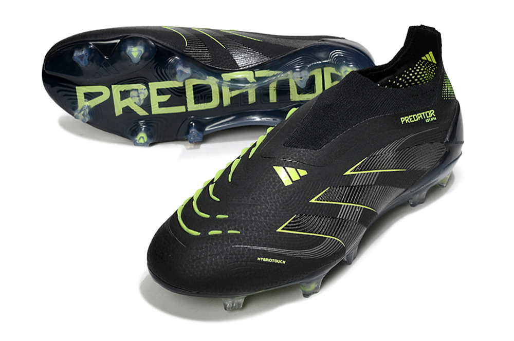 Predator Elite LL FG - Professional Football Boots in Black/Green