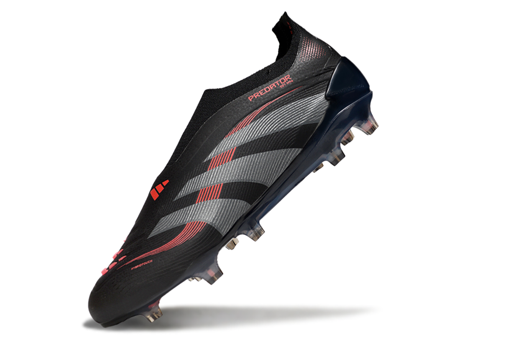 Predator Elite LL FG - Professional Football Boots in Black/Red