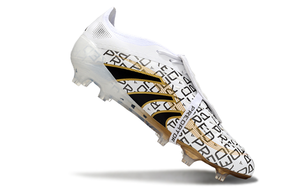 Predator Elite FT FG Football Boots - White/Gold - Professional Grade