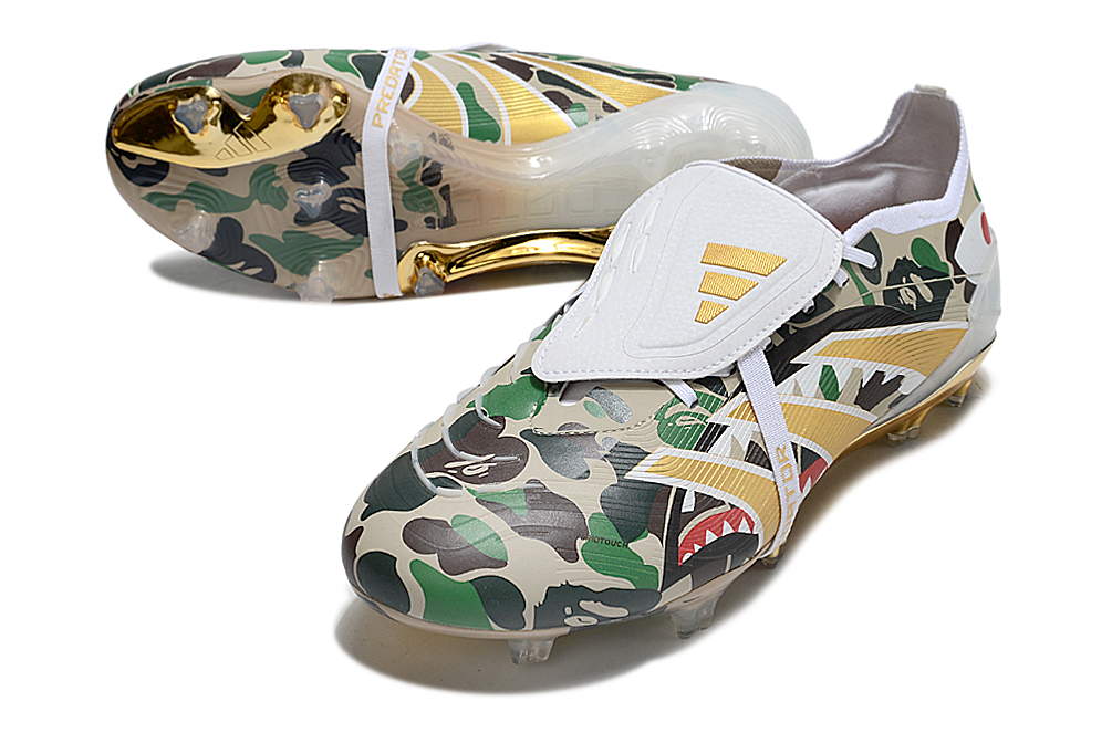 Predator Elite Firm Ground Football Boots - Gold/Green/White