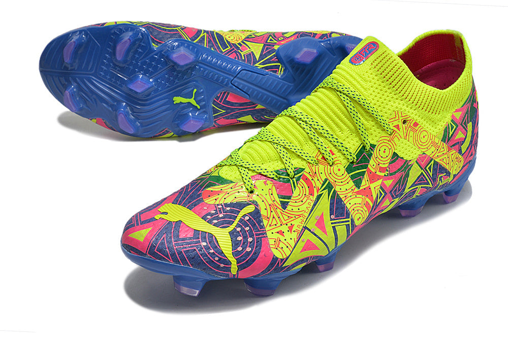 Future Ultimate Energy FG Ultra Blue/Yellow Alert Football Boots