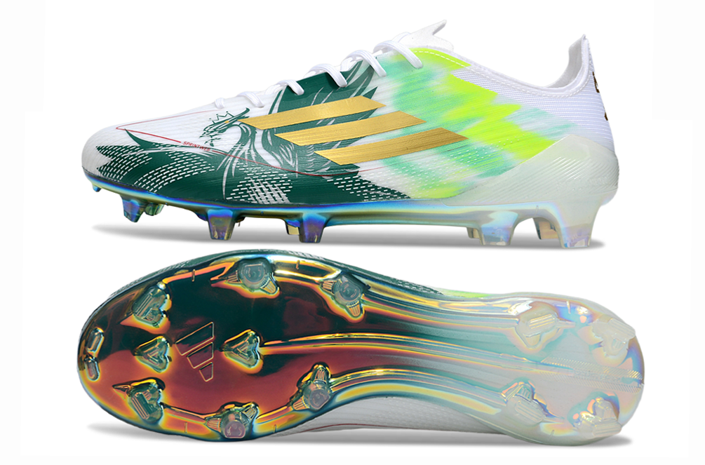 F50 Elite FG Laced Green/White Football Boots