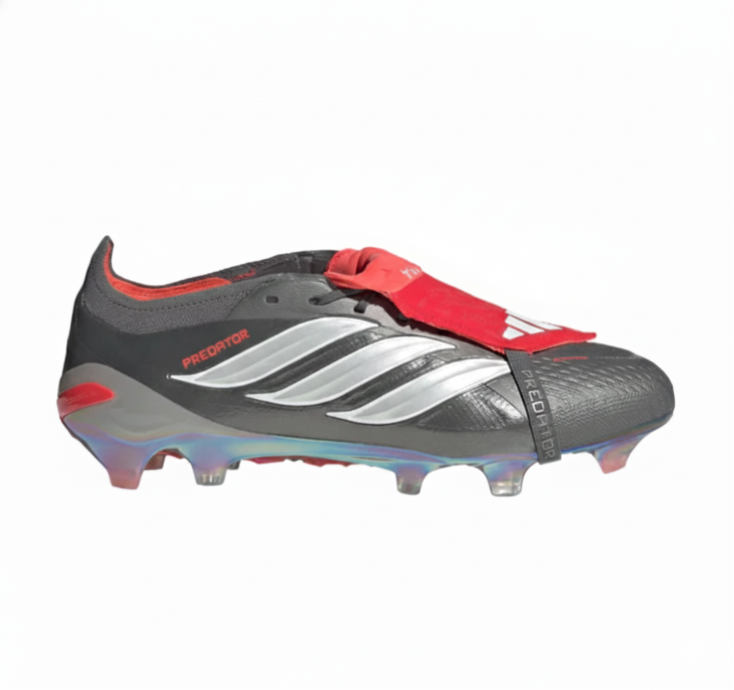 Predator Elite FT FG Football Boots - Iron Metal/White