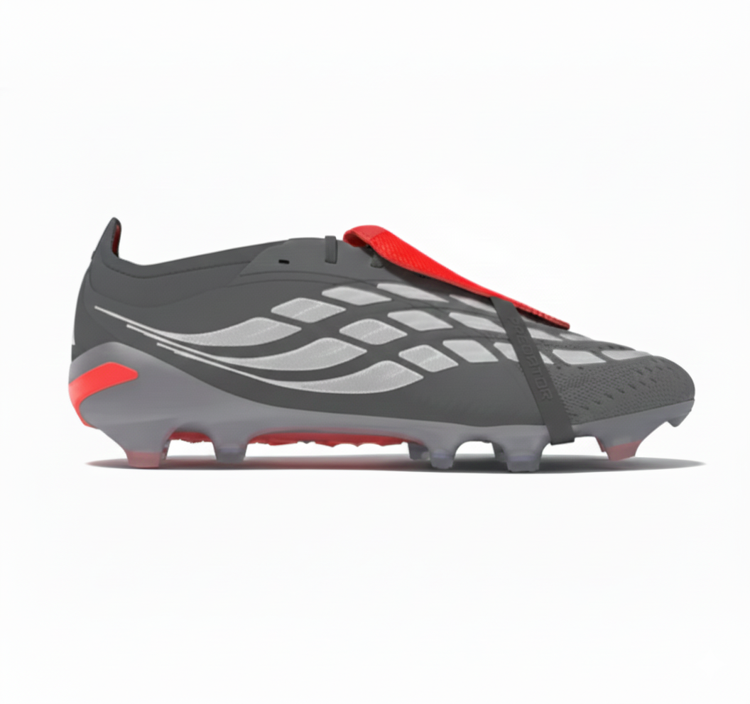 Predator Elite FT FG Football Boots - Iron Metal/White