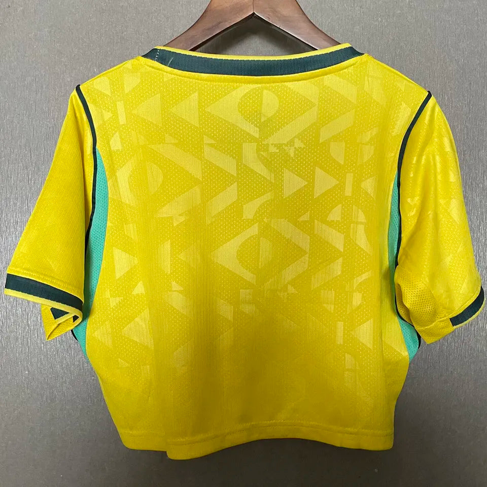 2026 Brazil Womens Crop Top Home Kit Stadium Version