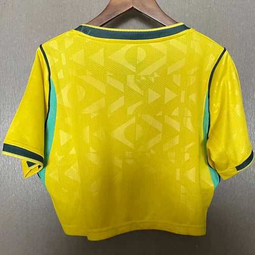 2026 Brazil Womens Crop Top Home Kit Stadium Version