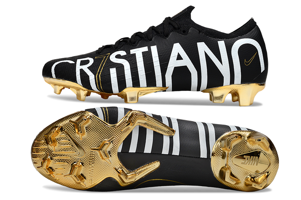 Nike Vapor 12 Elite FG CR7 - Black/Gold - Speed & Precision