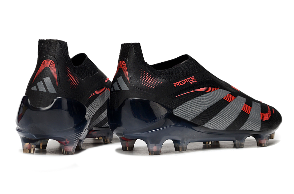 Predator Elite LL FG - Professional Football Boots in Black/Red