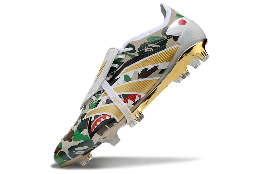 Predator Elite Firm Ground Football Boots - Gold/Green/White