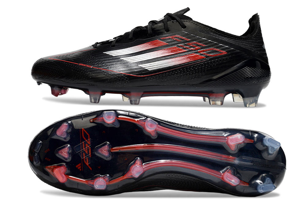 F50 Elite FG Laced - Professional Football Boots in Black/Red