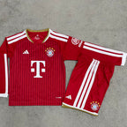 26/27 Bayern Munich Kids Long Sleeve Home Kit Stadium Version