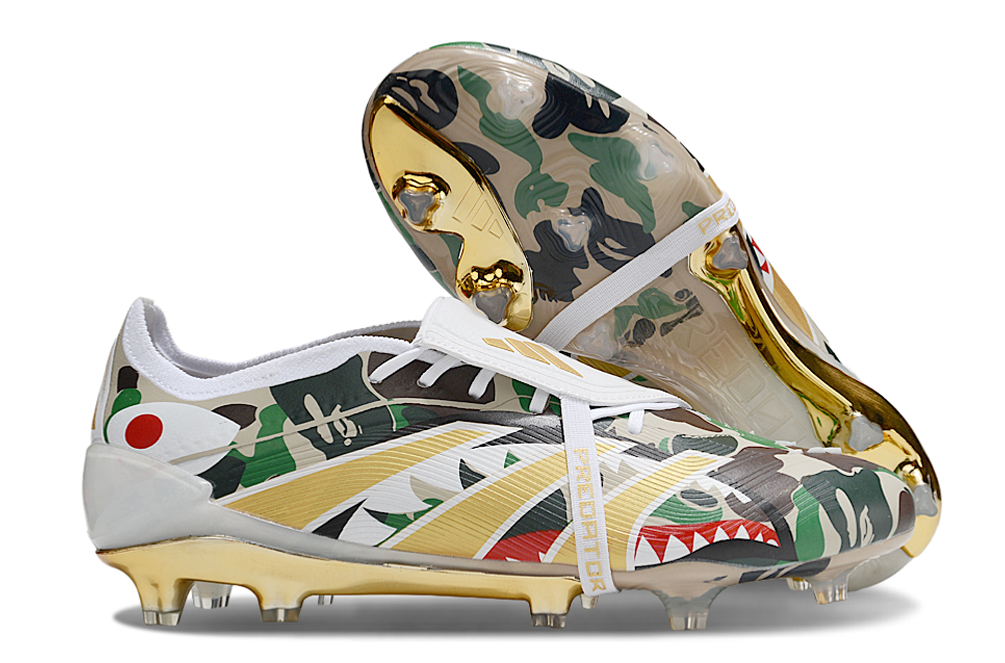 Predator Elite Firm Ground Football Boots - Gold/Green/White