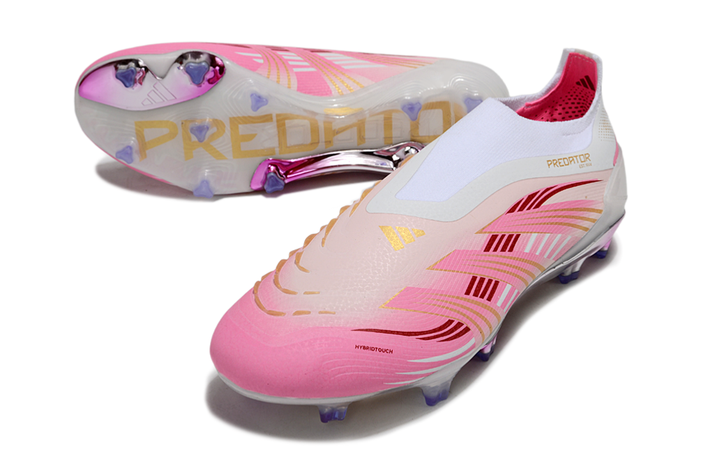 Predator Elite Lacrosse Low Football Boots - Pink/White