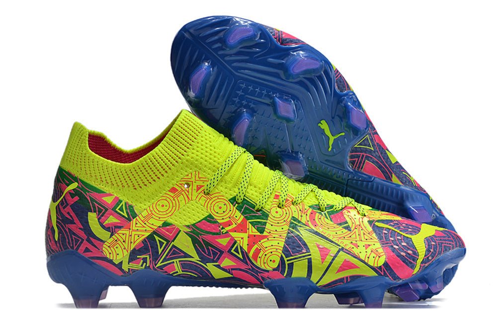 Future Ultimate Energy FG Ultra Blue/Yellow Alert Football Boots
