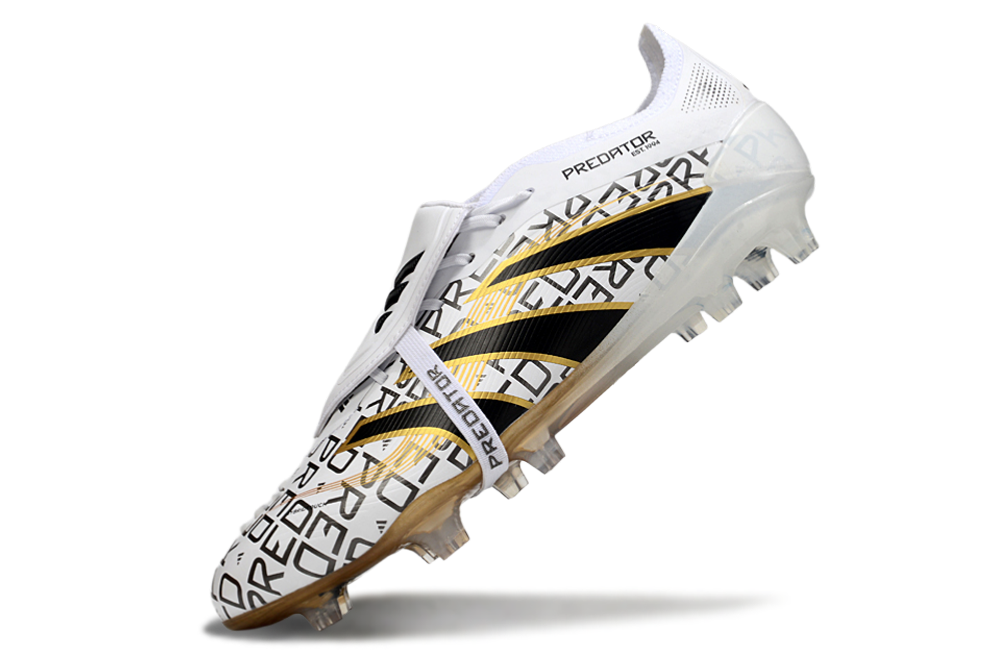 Predator Elite FT FG Football Boots - White/Gold - Professional Grade
